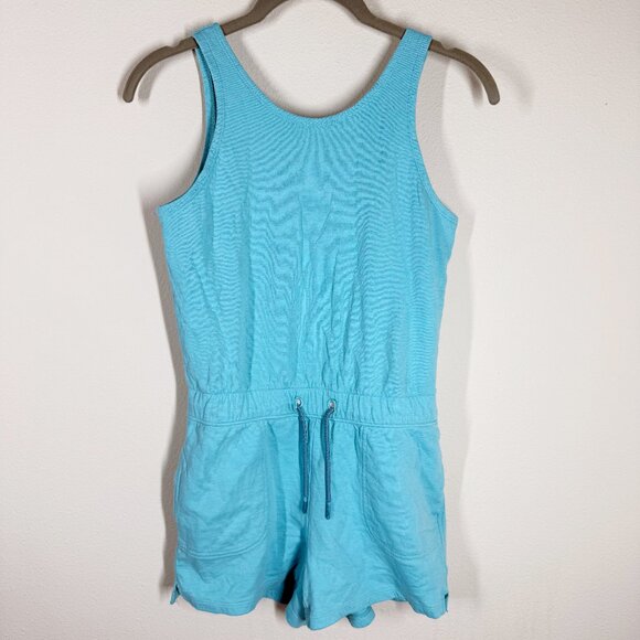 Athleta Girl Having A Great Time Romper Size Large Blue - Picture 1 of 3